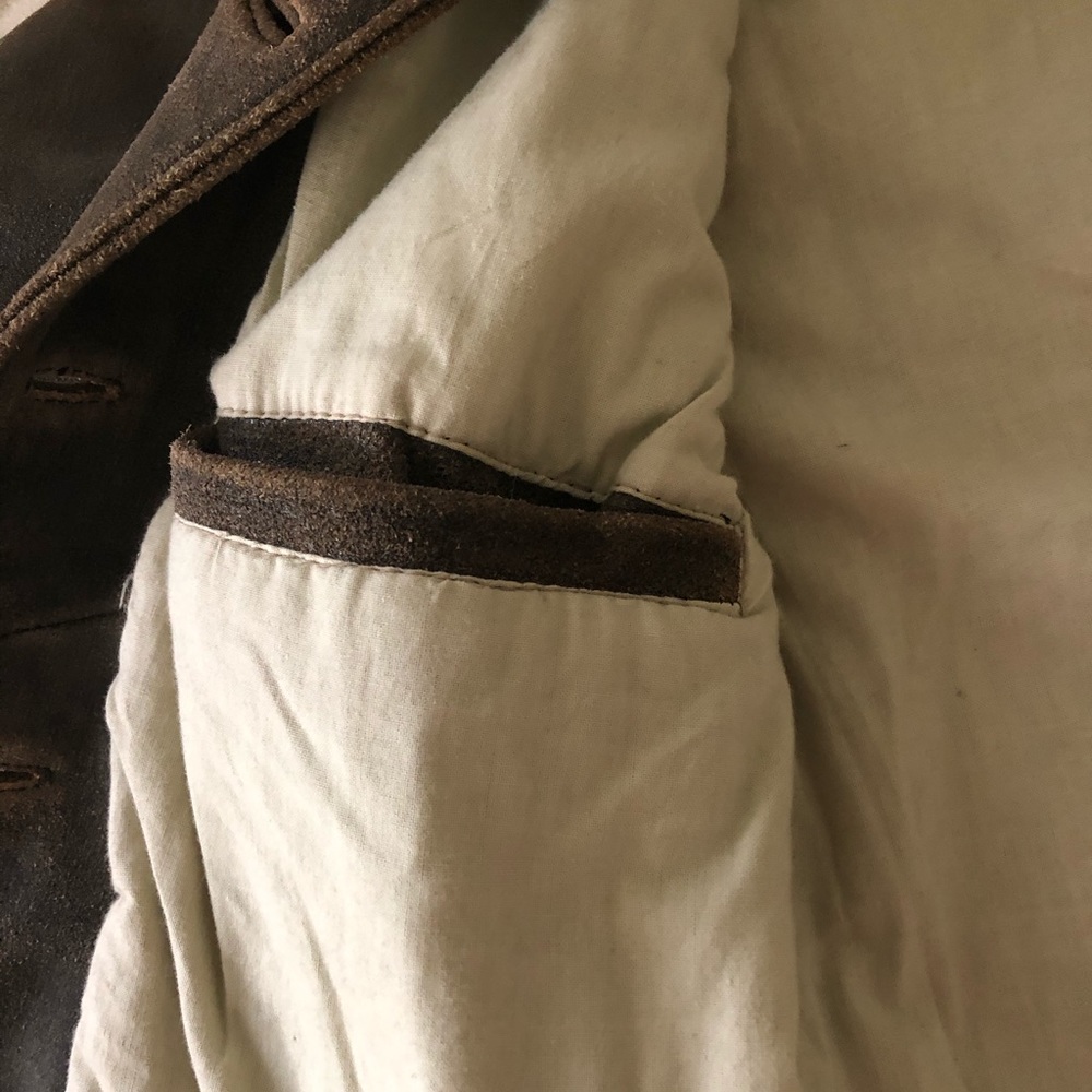 Vintage Medium Leather Jacket, brown oiled leather, Panther Noir - Picture 9 of 10